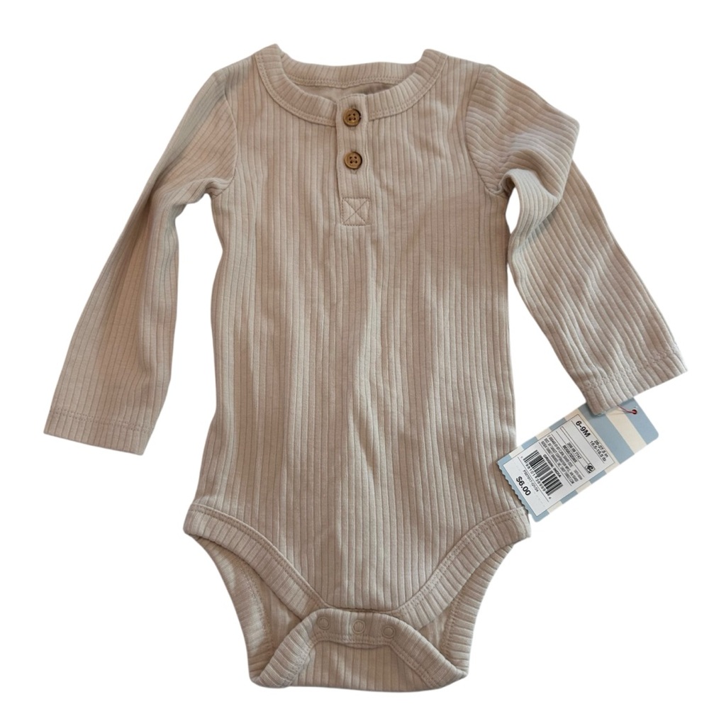 6-9 Months NWT Beige Ribbed Kids One Piece